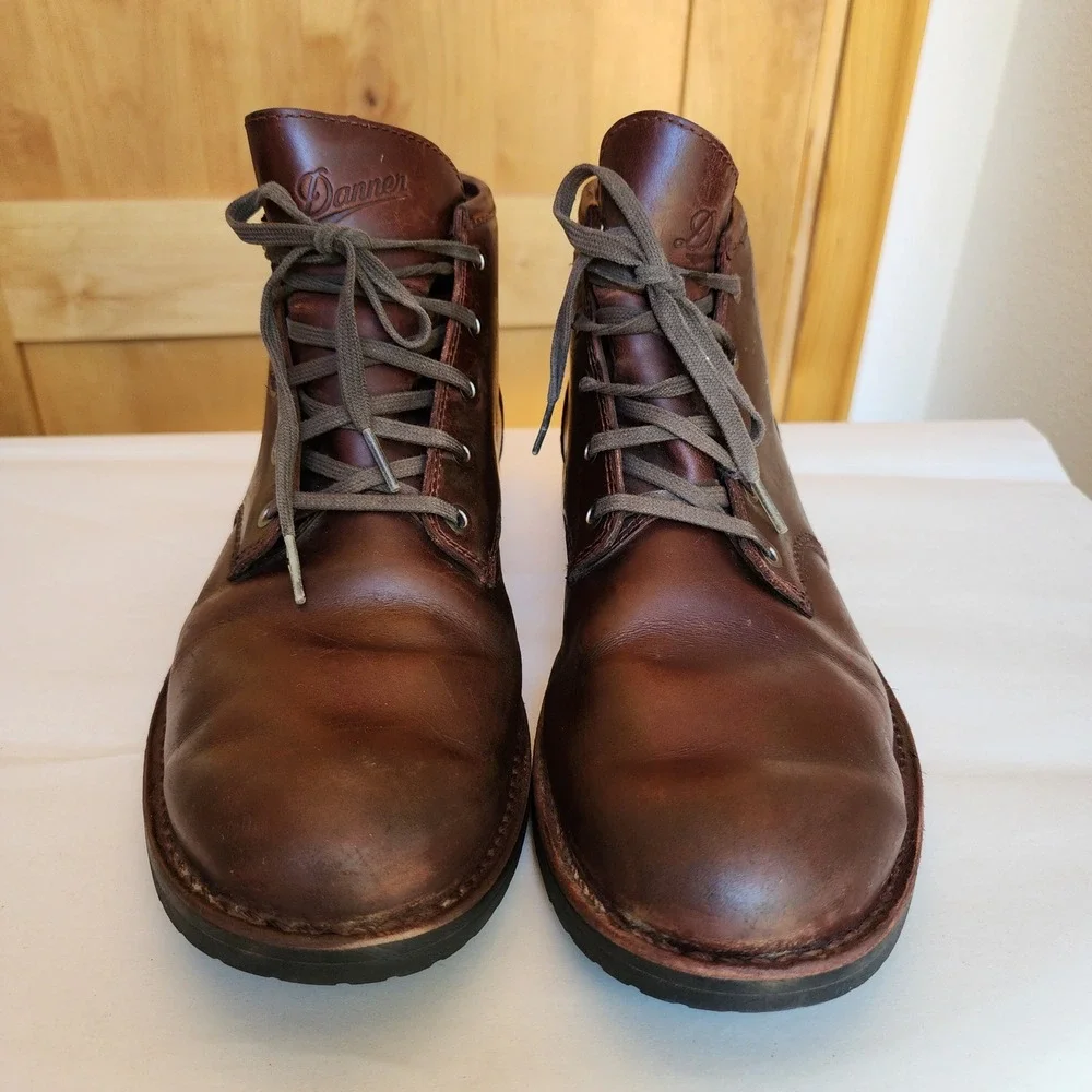 Danner Sz 10 Brown Leather Wolf Creek Chukka Boots 32671 Work Wear Blue Collar